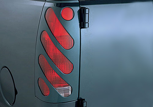V-Tech Black Paintable Slotted Tail Light Covers 02-06 Dodge Ram